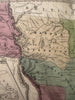 Texas as a Republic in territorial United States 1839 antique hand colored map