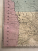Western states Indian Territory Iowa United States 1839 antique hand colored map
