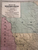 Western states Indian Territory Iowa United States 1839 antique hand colored map