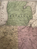 Western states Indian Territory Iowa United States 1839 antique hand colored map