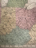 Western states Indian Territory Iowa United States 1839 antique hand colored map