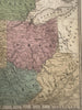 Western states Indian Territory Iowa United States 1839 antique hand colored map