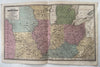Western states Indian Territory Iowa United States 1839 antique hand colored map
