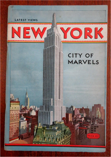 New York City Travel Tourism 1931 photo illustrated tourist booklet wonderful