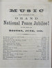 Grand National Peace Jubilee 1869 Music Festival advertising souvenir book