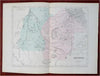 Abyssinia East Africa Addis Ababa Dire Dawa 1855 Dufour engraved map