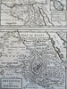 Abyssinia Nubia Egypt Northeast Africa Nile source  1701 Moll engraved map