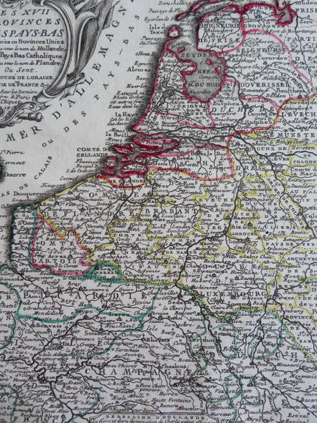 Holland 17 United Provinces Netherlands Belgium Luxembourg 1719 Chiquet map
