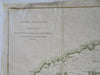 Long Island Sound New York 1841 Blunt coastal nautical map hand colored