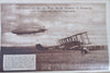 Lt. Maynard Transcontinental Flight Map Aviation Zeppelin 1919 rare Magazine