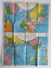 WWII Promotional War Map c. 1941 Lowell Thomas NBC radio thematic map
