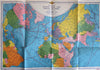 WWII Promotional War Map c. 1941 Lowell Thomas NBC radio thematic map
