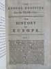 European History Politics Literature 1794 Annual Register rare book