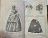 Home Magazine American Women's Periodical 1856 leather book 15 plates 1 year