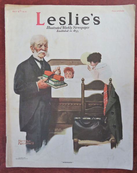 Norman Rockwell Winking Doctor Sick Child 1916 Frank Leslie's complete issue