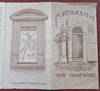 Portsmouth New Hampshire Tourist Sightseeing Brochure c. 1930's pamphlet w/ map