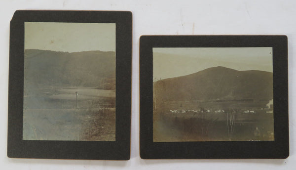 Colebrook New Hampshire birds-eye Photographs c. 1870's Monadnock Lot x 2 scarce