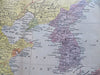 Korea & Japan Port Arthur Manchuria Seoul c. 1905 rare Bouquet large color map