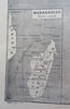 Central Madagascar Franc-Hova Wars Tananarive c. 1890 French military map