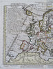 Europe France British Isles Holy Roman Empire Poland 1761 Buache Delisle map