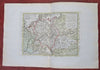 Holy Roman Empire Germany Hungary Austria 1761 Delisle Buache rare color map