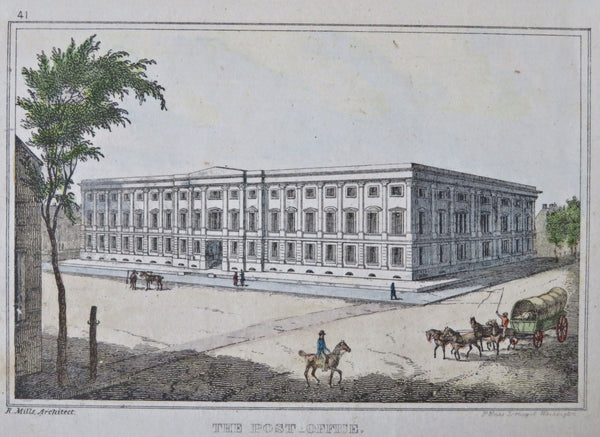 United States Post Office Building R. Mills Architect 1845 small view print