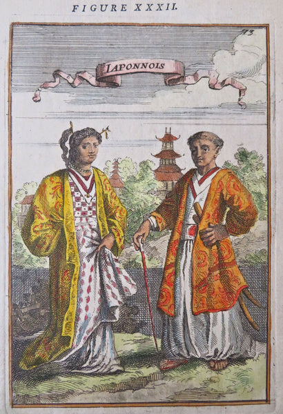 Japanese Couple Men's & Women's Fashion Ethnic View 1683 Mallet costume print
