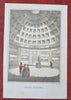 Washington DC 1845 Capital Building Grand Rotunda hand color engraved print