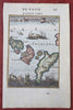 Dodecanese Islands Greece Leros Kalymmnos 1683 Mallet decorative small map