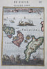 Dodecanese Islands Greece Leros Kalymmnos 1683 Mallet decorative small map