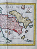 Ancient Greece Attica Hellas Athens Corinth Euboea 1683 engraved map