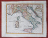 Italy Piedmont Papal States Tuscany Naples Parma Modena 1778 Salmon map