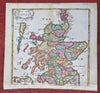Scotland Edinburgh Aberdeen Glasgow Orkneys Shetland 1720 Moll engraved map