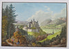 Schloss Ambras Innsbruck Austria Architectural View c. 1820's landscape print