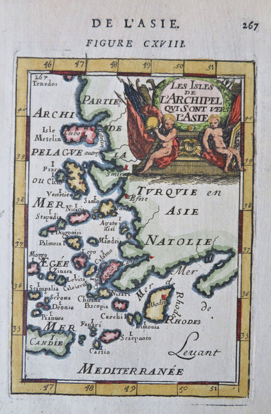 Greek Aegean Islands Rhodes Crete Dodecanese Lesbos Greece 1683 Mallet map