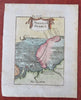 Novaya Zemlya Artic Lands Archipelago Berents Sea 1719 Mallet miniature hc map