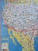 American Airlines Cartoon Pictorial map c. 1950-60 United States & Mexico Routes