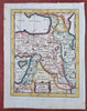 Ancient World Holy Land Middle East Anatolia Armenia Mesopotamia c. 1720 map