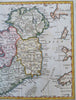 Ireland Dublin Derry Waterford Kilarney Galway Limerick  c. 1797 map hand color