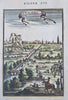 Porcelain Tower Nanking Qing China Nanjing Pagodas City View 1683 Mallet print
