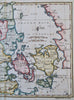 Kingdom of Denmark Copenhagen Jylland Fyn Sjaelland 1790 Neele engraved map