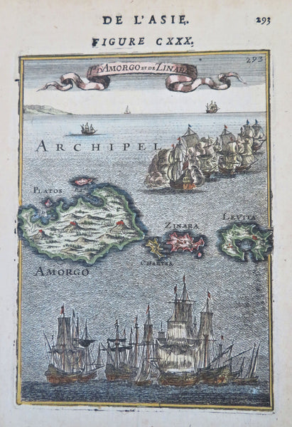 Greece Kinaras Kalymnos Leros Dodecanese Islands Greek Islands 1683 Mallet map