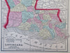 Louisiana New Orleans Baton Rogue Railroad 1856 Morse cerographic miniature map