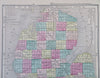 Michigan Detroit Flint County Map Railroads 1856 Morse Cerographic miniature map