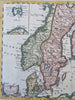 Scandinavia Sweden Denmark Norway Finland c. 1755 decorative Jefferys map