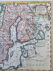 Scandinavia Sweden Denmark Norway Finland c. 1755 decorative Jefferys map
