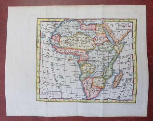 Africa Egypt Nubia Congo Guinea Ethiopia Abyssinia 1760 miniature map ...