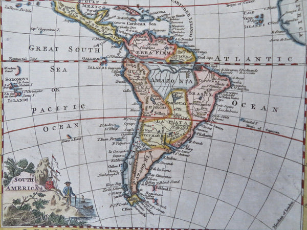 South America 1772 Patagonia La Plata Chile Brazil Peru Columbia decorative map