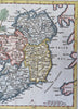 Ireland Dublin Waterford Derry Galway Killarney 1772 Jefferys decorative hc map