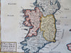 Ireland country Dublin Waterford Killarney 1749 Senex? fine hand colored map